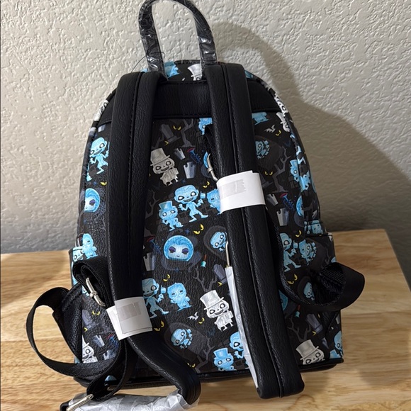 Loungefly Disney Parks Haunted Mansion Black and Blue Backpack main image 6